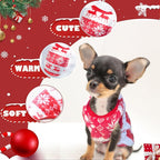 2 Pieces Teacup Dog Clothes Dog Christmas Outfit Puppy Sweater for Small Dogs Chihuahua Sweater Puppy Clothes for Extra Small Dogs Xmas Pet Cat Clothing (XX-Small)