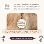 Two Tails Pet Company Personalized Dog Tags “Have Your People Call My People” Pet ID Tag - Laser Engraving, Customizable Dog Name Tag - Brass & Enamel