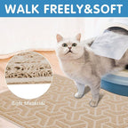 UPSKY Cat Litter Mat, Litter Trapping Mat Soft on Kitty Paws, Large Litter Box Mat 35" x 24" Scatter Control for Indoor Cats Waterproof and Extra Large Pretty Litters Carpet