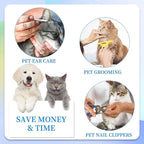PatiencET Cat Grooming Hammock for Nail Trimming Pet Hammock for Small Dogs with Security Strap Dog Sling for Nail Clipping with Clippers Nail File and Pet Comb (Cerulean XS)