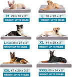 Cooling Dog Beds for Large Dogs, Memory Foam Pet Bed with Waterproof Liner and Cooling Gel Mattress, Comfy Dog Crate Mat Fits up to 60 lbs Pets