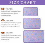 1 Pack 3 Blankets Super Soft Fluffy Premium Fleece Pet Blanket Flannel Paw Printed Throw for Dog Puppy Cat (Medium 30x20'', Purple, Pink, Brown)