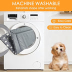 Washable Dog Bed Plush Orthopedic Outdoor Crate Mat with Non-Slip Bottom,Luxe Soft Kennel Pad for Pets, Cozy Cage Cushion & Pet Sleeping Mattress Large Sized,Medium,Small Dogs,24 x 18 inch,Gray