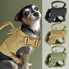 IronSeals Tactical Nylon Adjustable Dog Vest Harness Comfy Mesh Padding Puppy Vest with Quick-Release Buckle and Rubber Handle for Small Dog/Big Cat