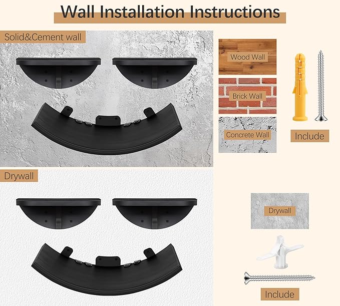 2-Piece Cat Wall Steps with Grey Felt Pads, Floating Cat Wall Perches and Climbing Steps, Wall Mounted Shelf for Small and Large Cats