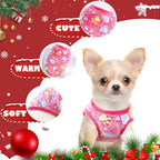 2 Pieces Teacup Dog Clothes Dog Christmas Outfit Puppy Sweater for Small Dogs Chihuahua Sweater Puppy Clothes for Extra Small Dogs Xmas Pet Cat Clothing (XX-Small)
