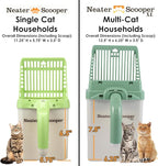 Neater Pet Brands Neater Scooper XL Cat Litter Scoop, 15 Refill Bags – Extra-Large Capacity Mess-Free Cat Litter Scooper with Bag for Large & Multiple Cats, Spill-Proof Litter Box Scooper with Holder