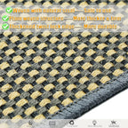 Cat Scratching Mat,23.6 x 15.7inch Sisal Cat Scratchers for Indoor Cats with Velcro Tapes,Stick on Floor Wall Cat Scratcher,Horizontal Cat Scratcher Protect Carpets and Sofas (Grid Style)…