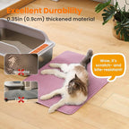 Extra Large Cat Litter Mat, 30x22 Inches Honeycomb Double Layer Cat Litter Trapping Mat, Non Slip Waterproof Urine Proof Large Kitty Litter Box Mat for Floor, Kitten Supplies, XL, Pink