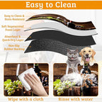 Pet Feeding Mat,Red Wine Absorbent Dog Cat Food Mat Grape Wood Dog Mat with Rubber Backing,Non-Slip Water Bowl Placemat,Pet Supplies 16" x 24"