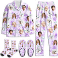 Artsadd Custom Pajamas for Women Men Family, Personalized Face Pjs Pajama Pants, Funny Pet Photo Loungewear Sleepwear Jammies