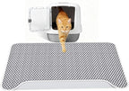 Upgraded Cat Litter Mat, Pet Feeding Mat, Detachable Dual Layer Litter Trapper Pad, Easy Clean Washable Quick Emptying, Water Urine Proof, Non-Slip Soft on Kitty Paws, 23.6 x 17.7 Large Big