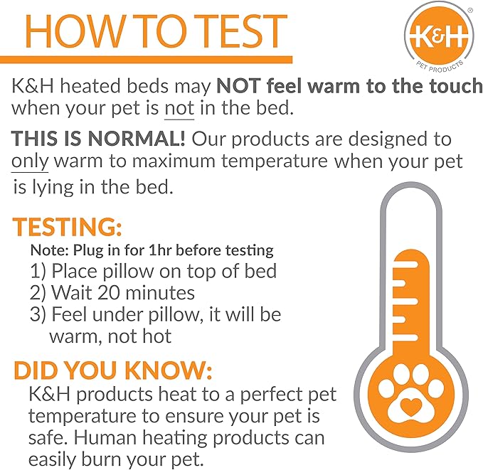 K&H Pet Products Kitty Sill Heated Cat Window Perch for Large Cats, Orthopedic Window Hammock Bed Holds 40LBS, Washable Cover, Kitty Windowsill Bed Seat for Indoors - Cream Fleece, Heated, 14 X 24in
