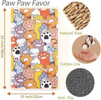 SOLDAY Sisal Cat Wall Scratcher for Floor Wall Carpet Couch Furniture, 22x13 inch Anti Scratch Furniture Protector, Cat Scratching Posts Board with Velcro Tape(Cat Paws)