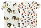 Unisex Summer Trendy 2-Pack Rompers Short Sleeve Zipped Bodysuit Infant Cotton Outfits