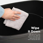 IRIS USA Top Entry Cat Litter Box, Large Enclosed with Litter Catching Lid and Scoop, Dog Proof, Cat Litter Box, Black/Gray