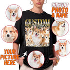 NAZENTI Custom Bootleg Rap Tee, Custom T-Shirts with Picture, Retro Custom Bootleg, Valentine's Gifts for Him Her