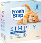 Fresh Step Simply Unscented Clumping Litter, Fresh Step Unscented Cat Litter With Activated Charcoal Technology, 14 lb. Box