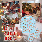 Artsadd Personalized Pajamas with Faces for Women Men Custom Christmas Pajamas Gifts for Family Couple, Funny Photo Pjs