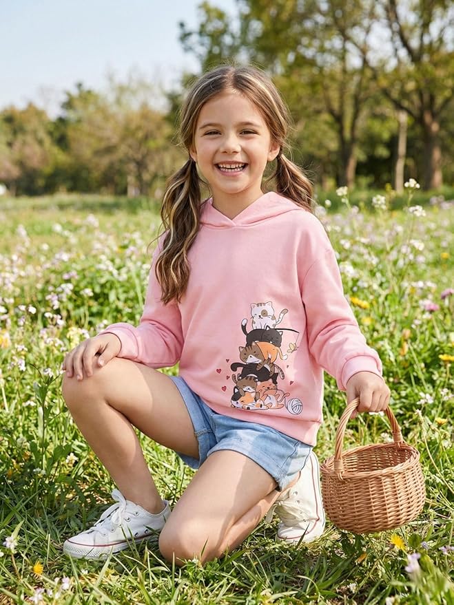 WELAKEN Sweatshirts for Girls Toddler & Kids II Little Girl's Pullover Tops Sweaters & Hoodies