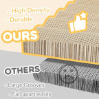 Cat Scratch Pad, 3 Packs Corrugated Cardboards Cat Scratcher Pads for Indoor Cats, Durable Scratching Board for Small Medium Cats Kitten, Suitable for Cats to Rest, Grind Claws and Play