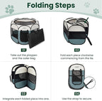 Love's cabin Pet Puppy Dog Playpen, Large Dog Tent Crates Cage Indoor/Outdoor, Portable Playpen for Cat, Foldable Pop Up Dog Kennel Playpen with Carring Case, Removable Zipper Top, Moss Green