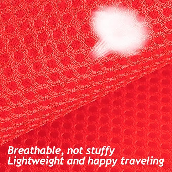 Shudyear Cat Harness and Leash, Adjustable Soft Mesh, Anti-Escape, Reflective Design, Size M, Red