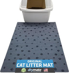 Drymate Cat Litter Box Mat, Litter Trapping Mat, Waterproof, Urine-Proof, Absorbent, Machine Washable, Soft on Paws, Contains Mess, Protects Floors, Kitten Supplies, Dark Grey, 20x28