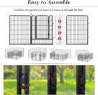 Dog Playpen 40 inch 24 Panels Indoor Outdoor Dog Pen for Large/Medium/Small Dogs Heavy Duty Metal Dog Fence Outdoor for Yard, Puppy Playpen with Door Portable Pet Fence for RV Camping Yard