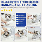 Supet Cat Grooming Hammock Harness for Nail Trimming, Cat Grooming Hanging Sling for Nail Clipping, Pet Restraint Holder for Cutting Nails, Medicine, Ear & Teeth Cleaning, Eye Care (Grey M)