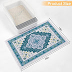 Glittme Cat Litter Mat with Non-Slip Bottom Litter Box Mat 24"X15" Litter Trapping Mat Easy to Clean Washable Cat Food Mat for Kitty,S