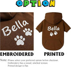 Personalized Dog Hoodie with Name/Text, Custom Embroidered or Printed Dog Sweater, Warm Winter Hoodie for Puppies, Cute Birthday Outfit, Unique Gift for Pet Lovers, A2