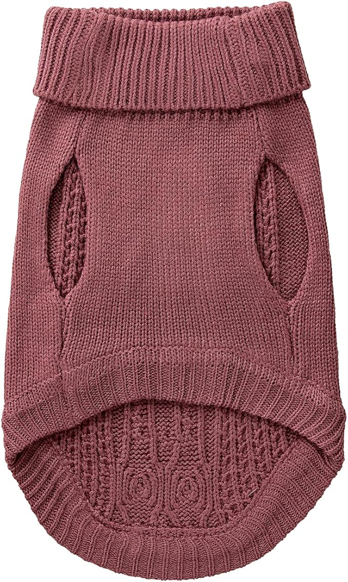 Stretchy Cat Sweater - 17 Colors & 6 Sizes | Snug Winter-Ready Knit for Boy/Girl Cats & Kittens(Maple Leaf Red, Large)