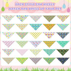 Aliceset 180 Pack Easter Dog Bandana Bulk, Easter Bandanas for Dog, Washable Adjustable Pet Triangle Scarf Bib for Small Medium Large Puppy Holiday Costumes Accessories
