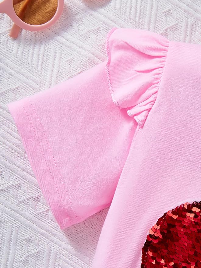 Akyzic Little Girl Skirt Outfit Two Piece Spring Summer Outfit Butterfly Dress Cat Print Skirt Toddler Girl Outfit Set