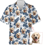 DILYPOD Custom Hawaiian Shirt with Face, Personalized Button Down Hawaiian Shirts for Men, Women, Photo Hawaiians Shirt