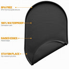Hubulk 100% Waterproof Silicone Pet Feeding Mat with Raised Edge for Food and Water, Dog Bowl Mats, Cat Bowls Placemat with High Lip Protects Floor for Cats and Dogs (Black, 16" L x 10" W)
