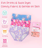 Girls and Toddlers 100% Cotton Underwear Tagless Soft Panties Size 2-3T,4-5T,6,8,10,12 (6-Pack)