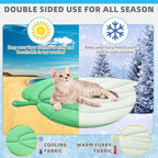 KOOLTAIL Upgrade Cat Self Cooling Mat for Summer, Reversible Thicken Pet Sleeping Blanket Pad Kennel Reusable Washable Waterproof Breathable Seat, Easy Carry Mats for Crate Car Playpen Puppy