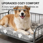 Dog Crate Mat, 4 Piece Reversible Pet Bed, Polyester, Machine Washable, Small Dogs & Cats, Rectangular(Gray Star, 30" L x 20" W x 1.5" Th)