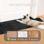 Uross Carpet Protector for Pets - 3.6FT Black Cat Carpet Protector for Doorway, Anti Scratch Under Door Cat Scratch Protector Mat