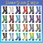 Artsadd Personalized Christmas Pajama Pants Socks for Men Custom Photo Pajama Bottoms for Men S-XXL