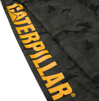 Caterpillar Trademark Banner Long Sleeve Tee Shirts for Men with Center Back Neck Wire Management Loop and Cat Workwear Logo