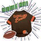 Pets First NFL Cleveland Browns Dog & Cat T-Shirt, Large. Football PET TEE Outfit with New & Updated Fashionable Stripe Design, Durable & Cute (CLE-4146-LG)