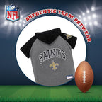 Pets First NFL New Orleans Saints Hoodie for Dogs & Cats. | NFL Football Licensed Dog Hoody Tee Shirt, Medium | Sports Hoody T-Shirt for Pets | Licensed Sporty Dog Shirt