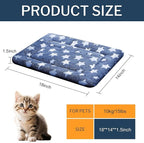 Dog Bed Mat - Comfortable Dog Kennel Pad, Multi-Purpose Crate Bed Mats for Dogs & Cats (NavyBlue&Stars, 18" L x 14" W x 1.5" Th)