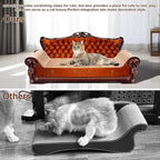 Sofa-Shaped Cat Scratching Couch & Lounge Bed - Thick Cardboard Cat Scratcher Pad (27.6" L x 12.4" W x 11.8" H)