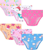Girls and Toddlers 100% Cotton Underwear Tagless Soft Panties Size 2-3T,4-5T,6,8,10,12 (6-Pack)