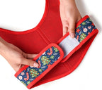 Mile High Life Velcro Dog Harness, Air Mesh Floral Vest Harness for 20 lbs Small Dogs & Cats, Easy Get on Adjustable Easy Closures Both Neck and Chest(Red Tree, XS Chest 14"-16")