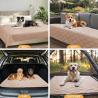 Luciphia 100% Waterproof Couch Cover Blanket for Dogs Anti-Slip Pet Couch Protector Sofa Mat Puppy Cat with Non-Slip Bottom, Beige, 30x70 Inch